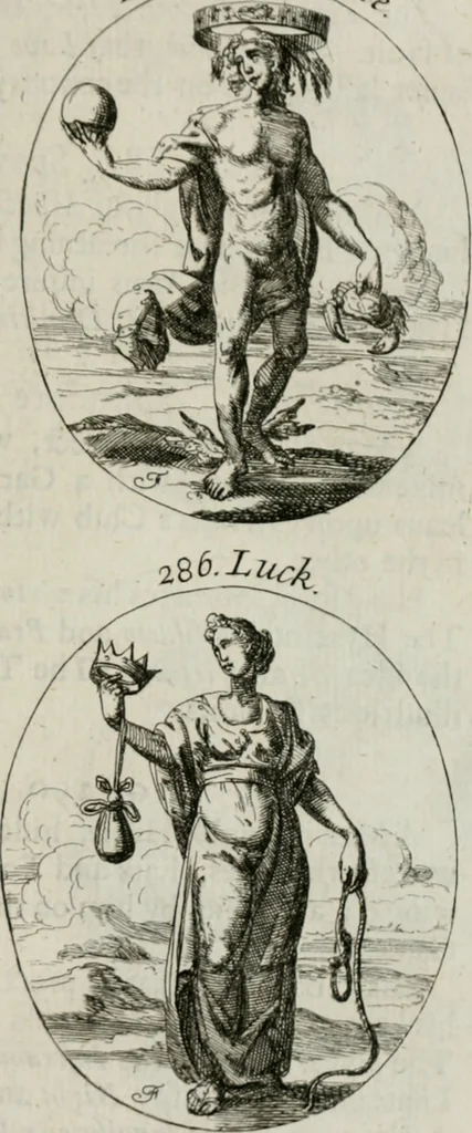 An illustration from Iconologia, or, Moral emblems, 1709, leaf 158