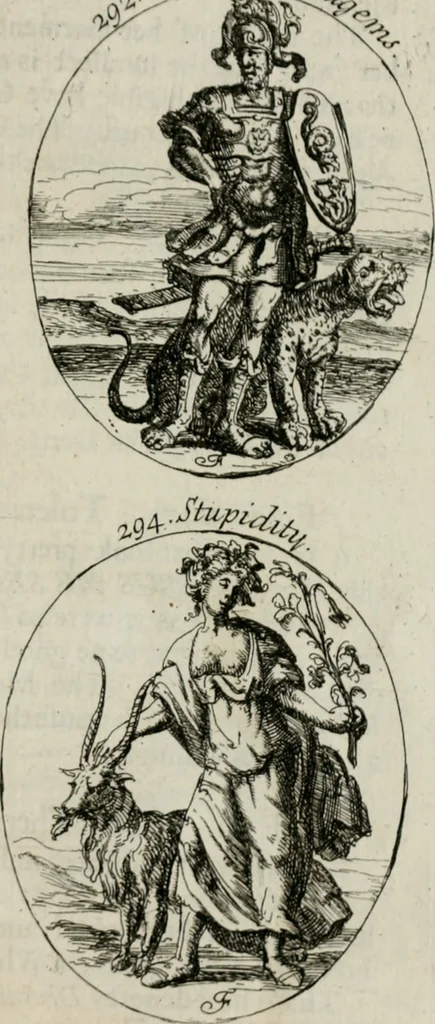 An illustration from Iconologia, or, Moral emblems, 1709, leaf 162