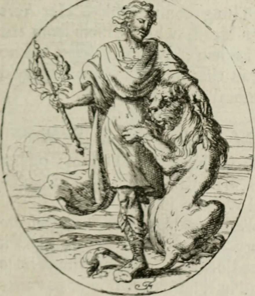 An illustration from Iconologia, or, Moral emblems, 1709, leaf 166