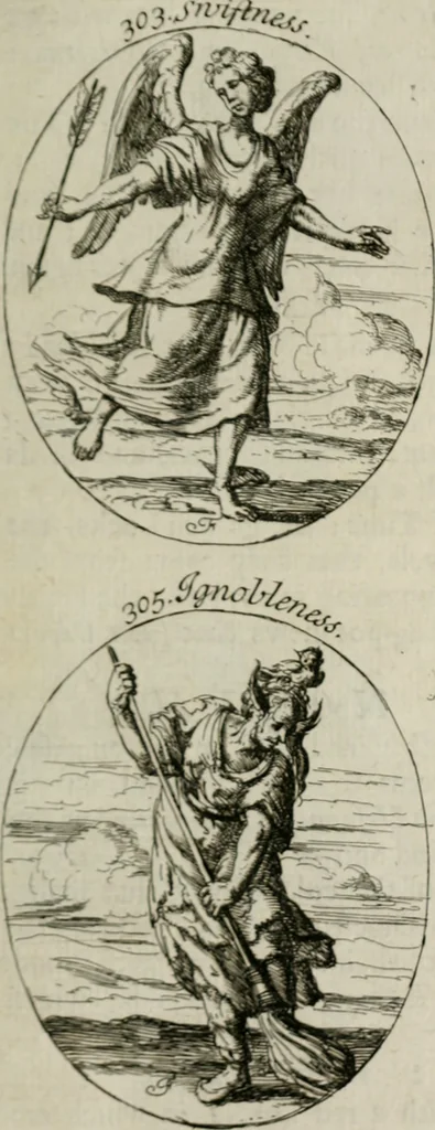An illustration from Iconologia, or, Moral emblems, 1709, leaf 168