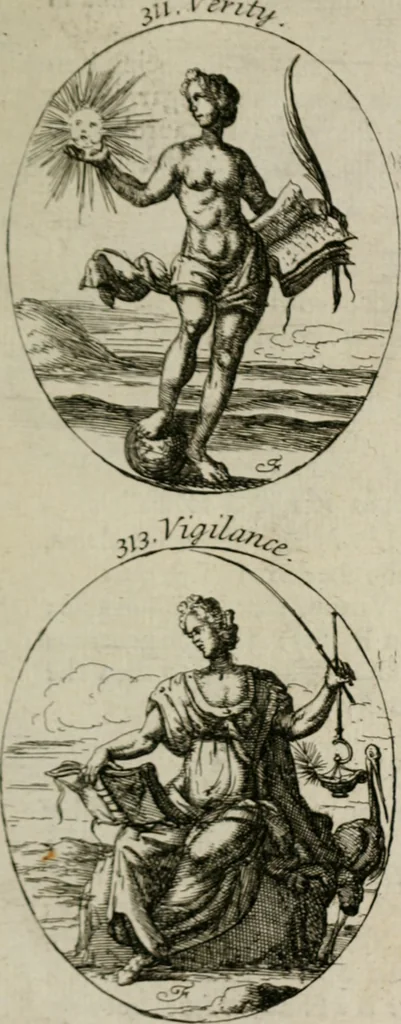 An illustration from Iconologia, or, Moral emblems, 1709, leaf 172