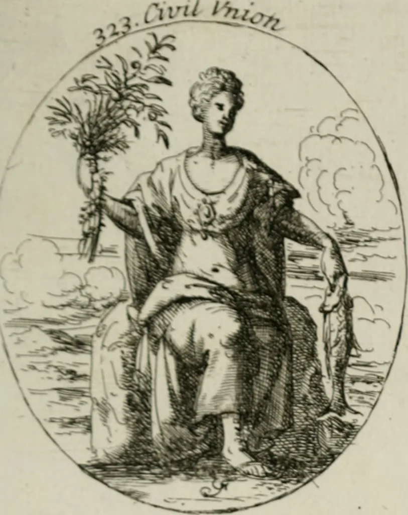 An illustration from Iconologia, or, Moral emblems, 1709, leaf 178