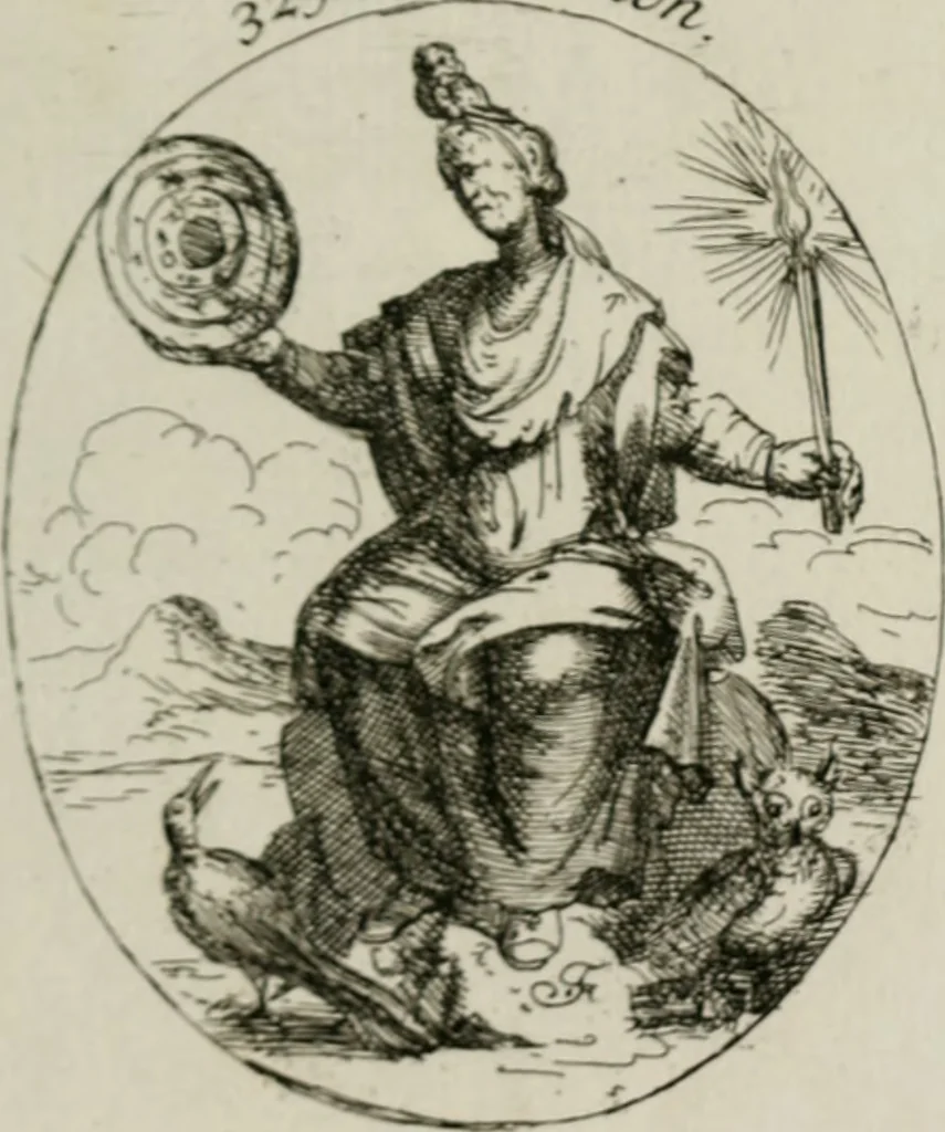 An illustration from Iconologia, or, Moral emblems, 1709, leaf 178