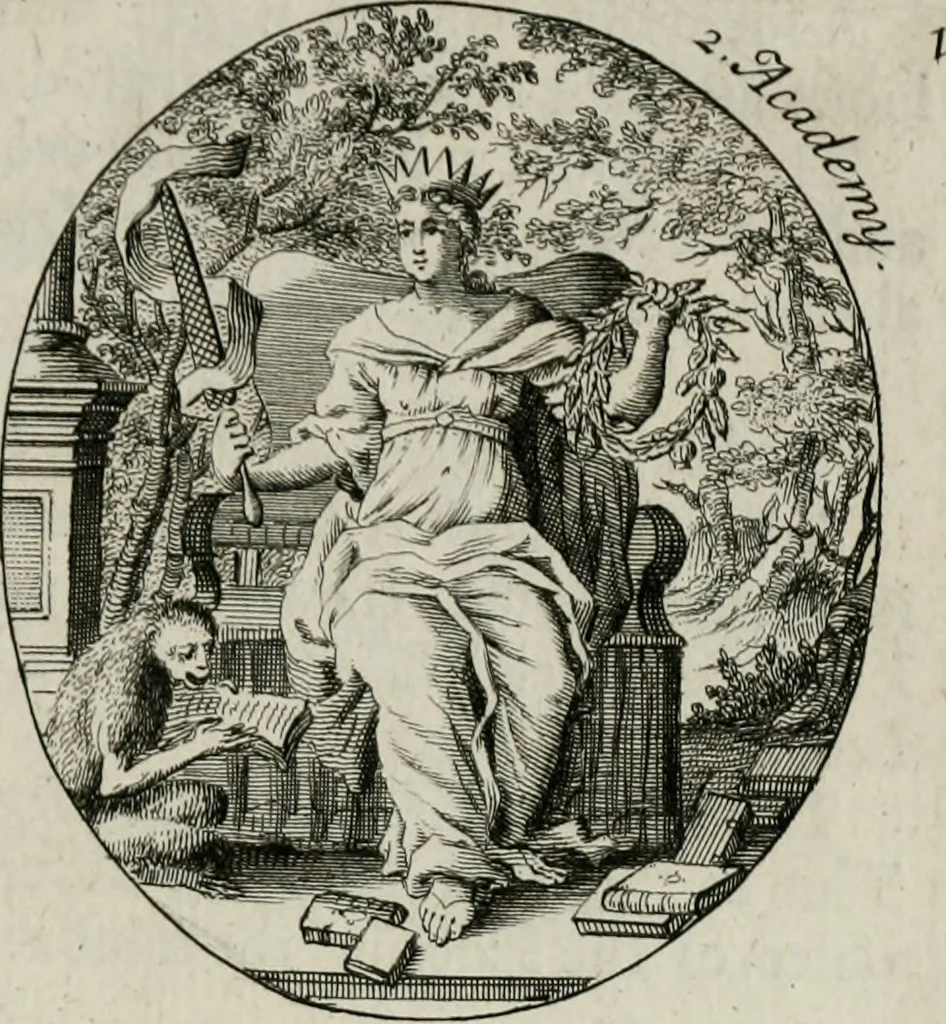 An illustration from Iconologia, or, Moral emblems, 1709, leaf 18