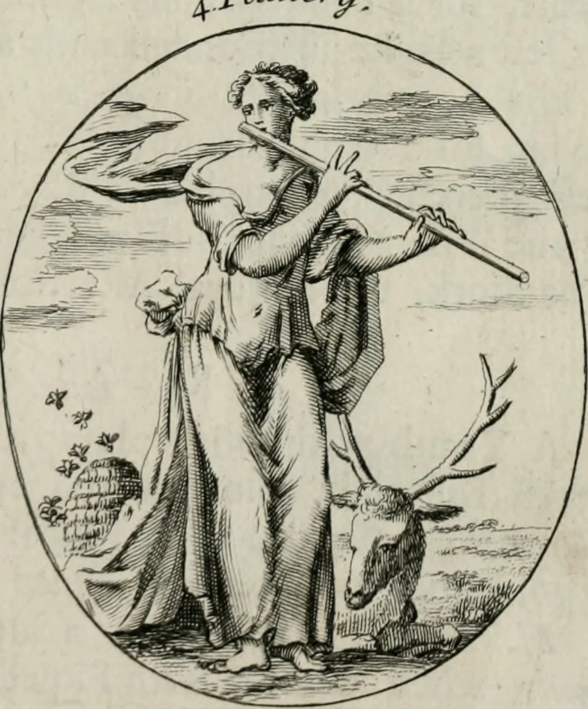 An illustration from Iconologia, or, Moral emblems, 1709, leaf 18
