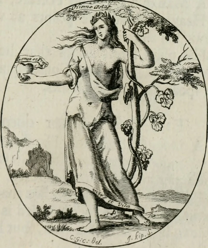 An illustration from Iconologia, or, Moral emblems, 1709, leaf 22