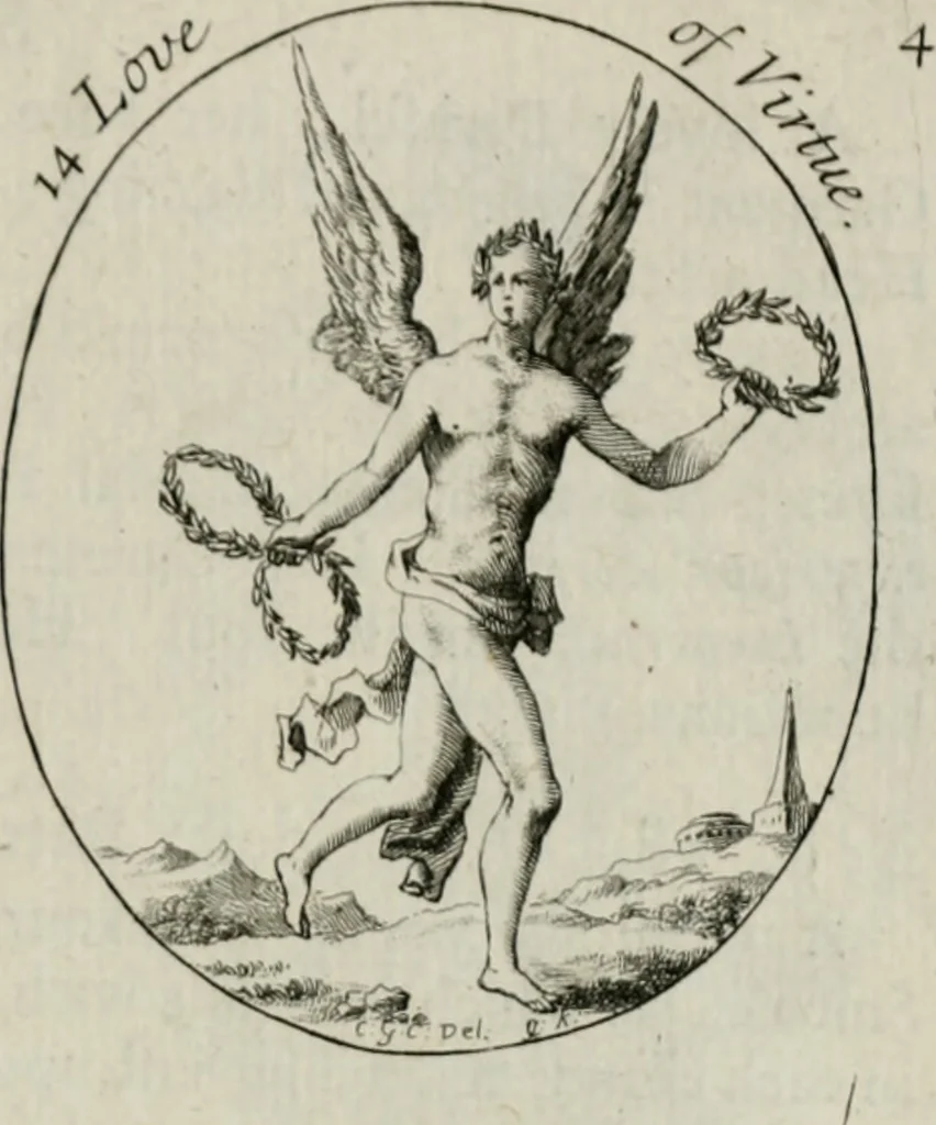 An illustration from Iconologia, or, Moral emblems, 1709, leaf 24