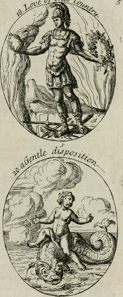An illustration from Iconologia, or, Moral emblems, 1709, leaf 26
