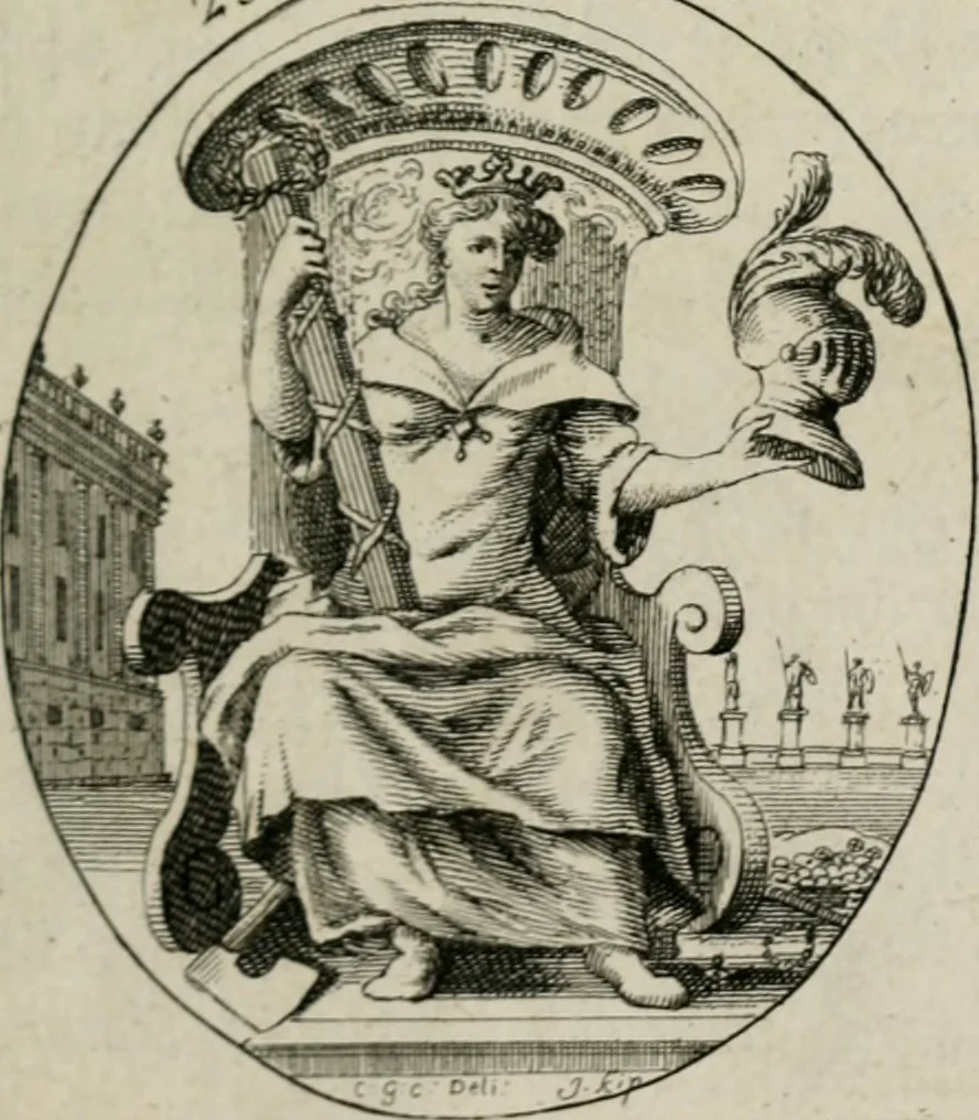 An illustration from Iconologia, or, Moral emblems, 1709, leaf 28