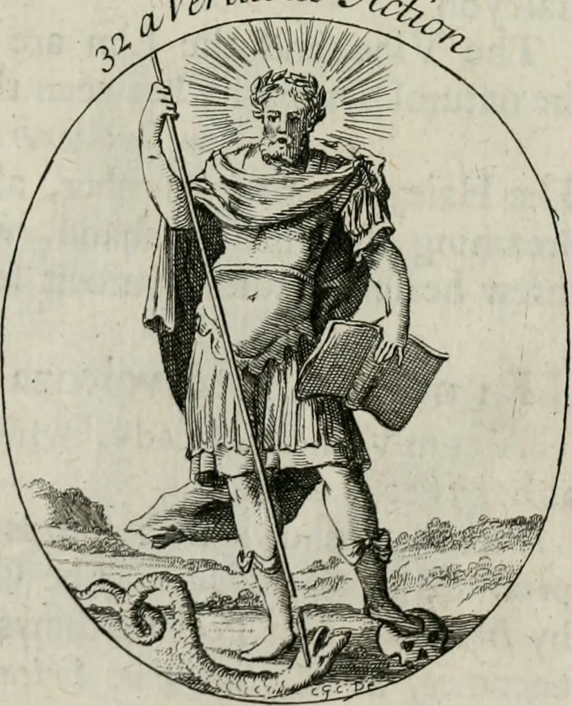 An illustration from Iconologia, or, Moral emblems, 1709, leaf 32