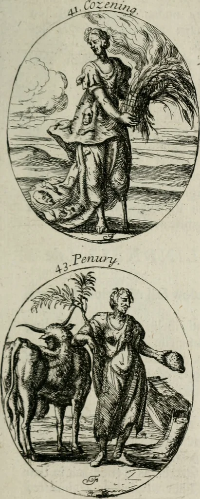 An illustration from Iconologia, or, Moral emblems, 1709, leaf 38