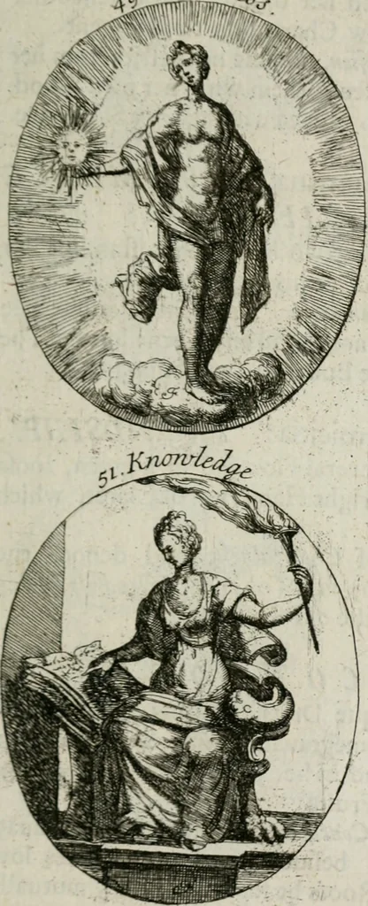 An illustration from Iconologia, or, Moral emblems, 1709, leaf 42