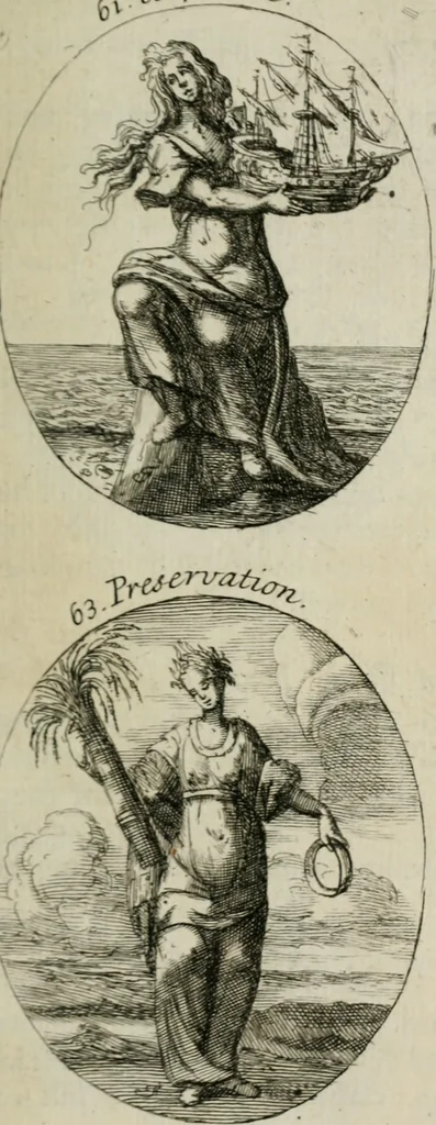 An illustration from Iconologia, or, Moral emblems, 1709, leaf 48