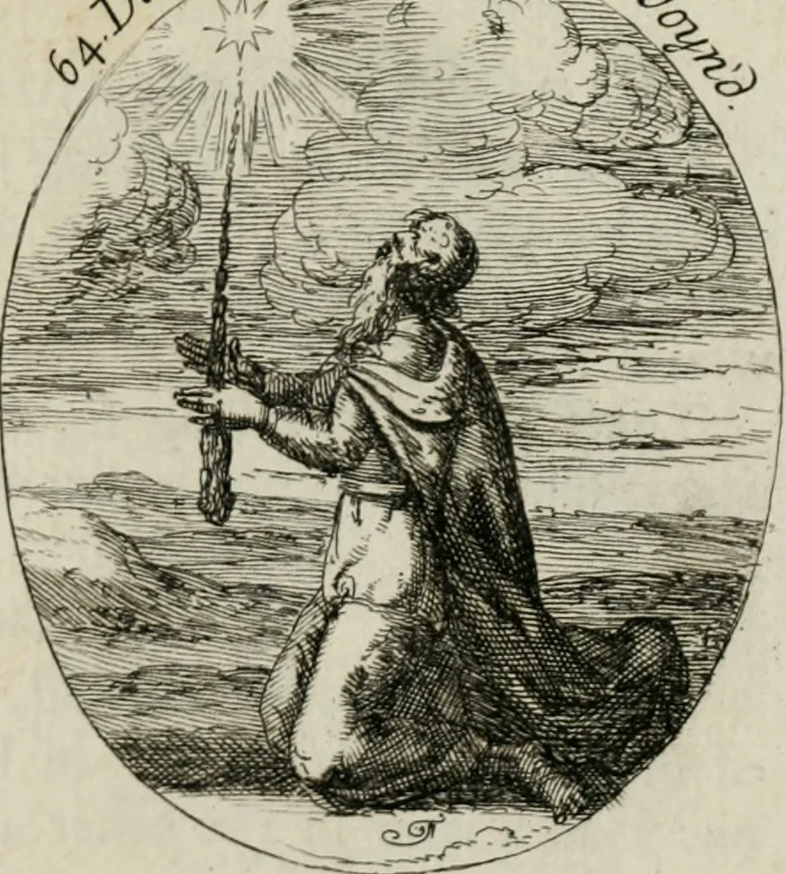 An illustration from Iconologia, or, Moral emblems, 1709, leaf 48