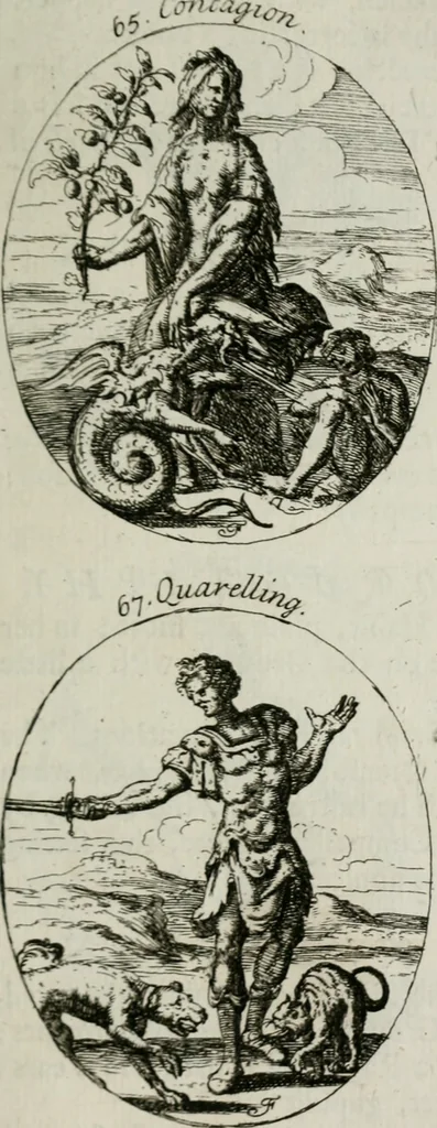 An illustration from Iconologia, or, Moral emblems, 1709, leaf 50