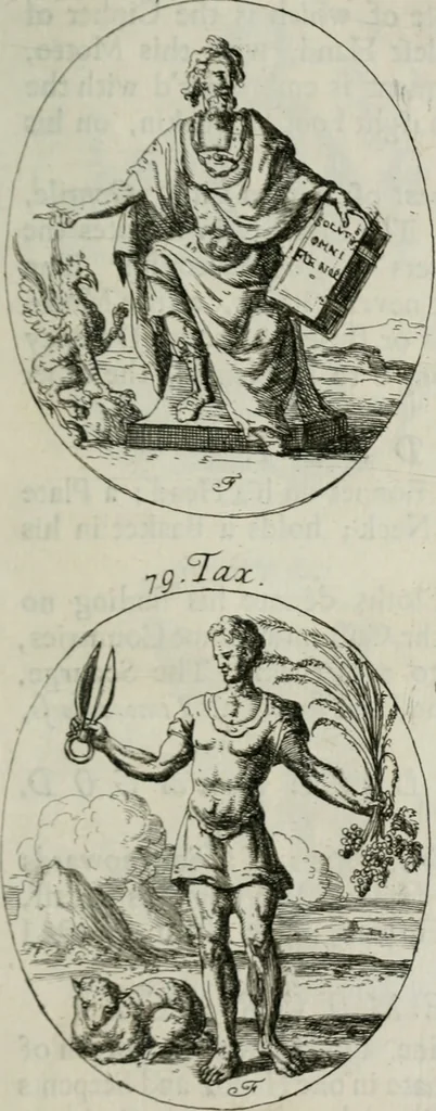 An illustration from Iconologia, or, Moral emblems, 1709, leaf 56