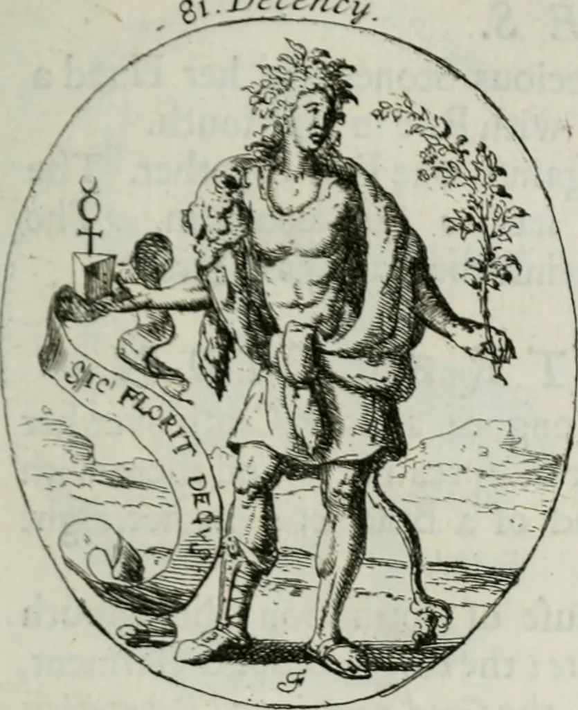 An illustration from Iconologia, or, Moral emblems, 1709, leaf 58