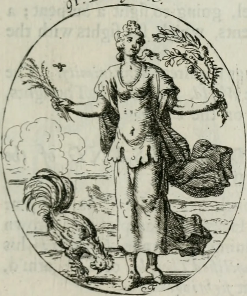 An illustration from Iconologia, or, Moral emblems, 1709, leaf 62