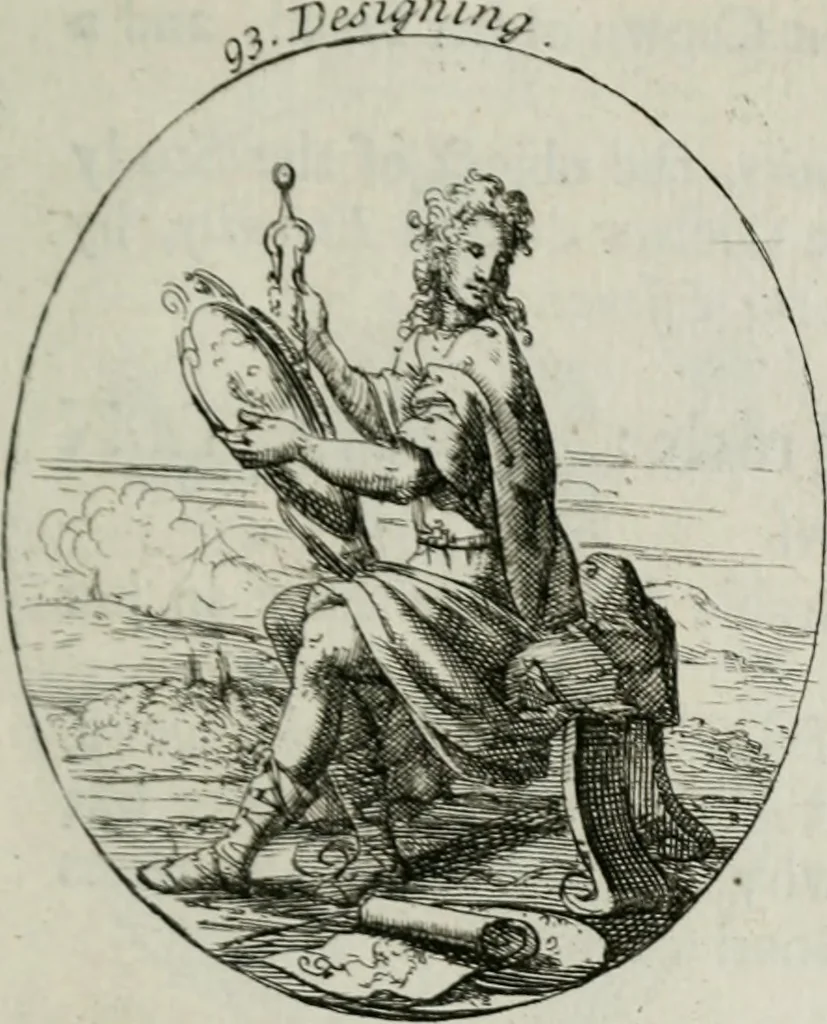 An illustration from Iconologia, or, Moral emblems, 1709, leaf 64