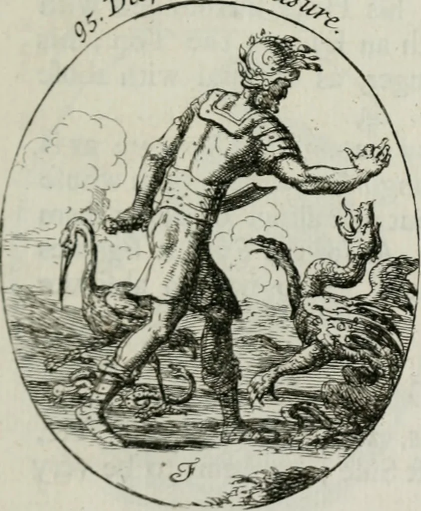 An illustration from Iconologia, or, Moral emblems, 1709, leaf 64