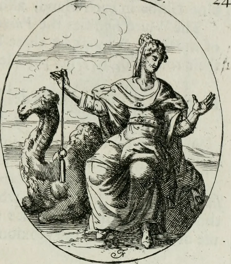 An illustration from Iconologia, or, Moral emblems, 1709, leaf 64
