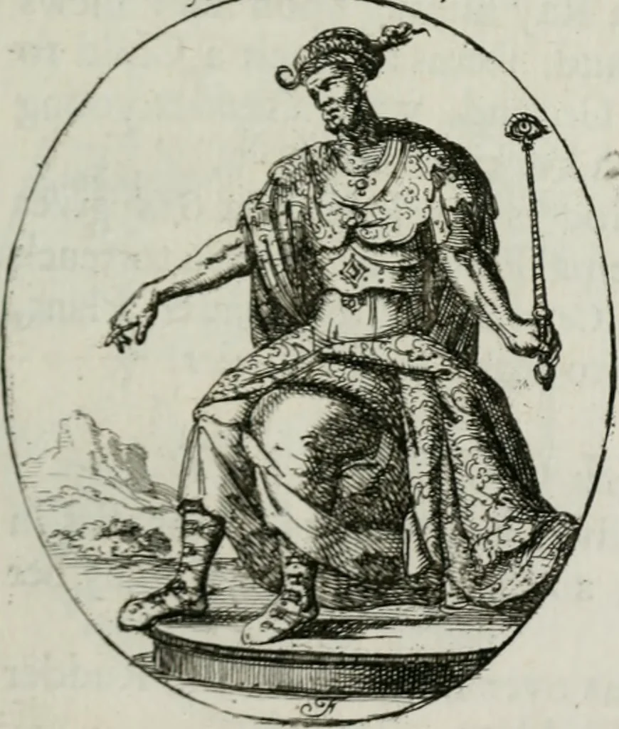 An illustration from Iconologia, or, Moral emblems, 1709, leaf 66