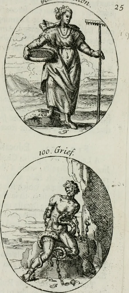 An illustration from Iconologia, or, Moral emblems, 1709, leaf 66