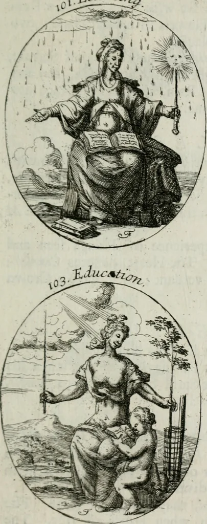 An illustration from Iconologia, or, Moral emblems, 1709, leaf 68
