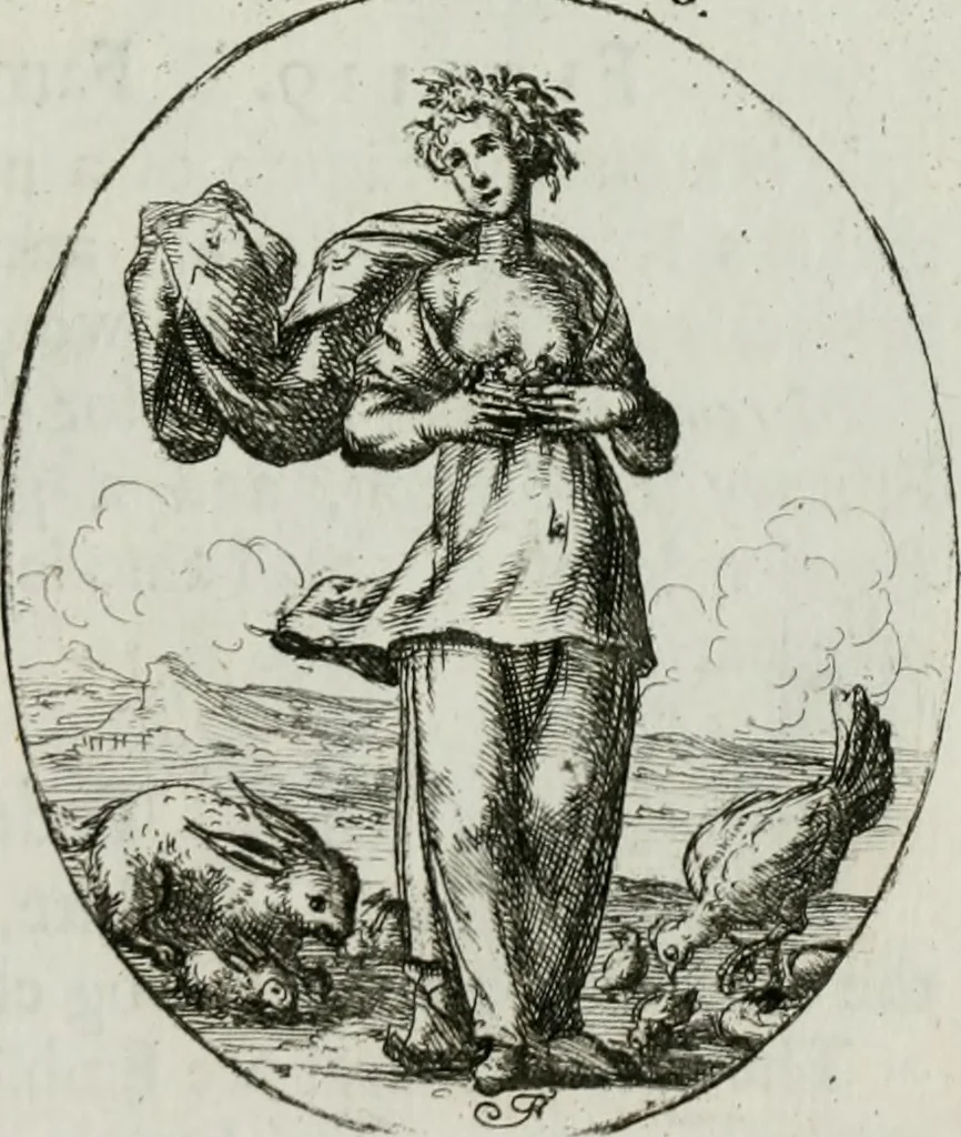 An illustration from Iconologia, or, Moral emblems, 1709, leaf 74