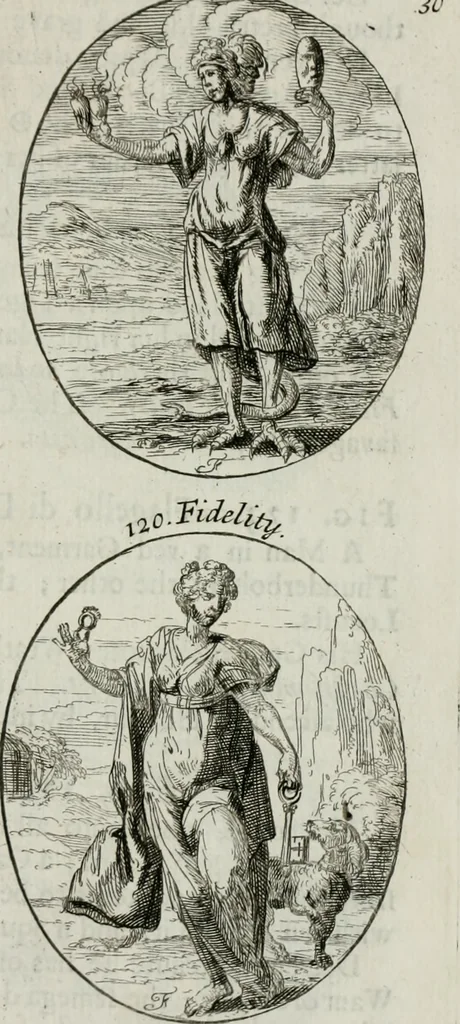 An illustration from Iconologia, or, Moral emblems, 1709, leaf 76