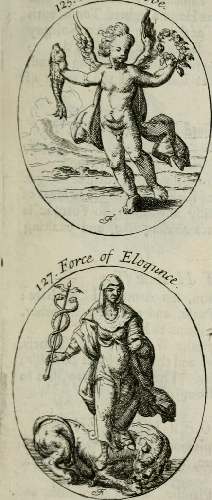 An illustration from Iconologia, or, Moral emblems, 1709, leaf 80
