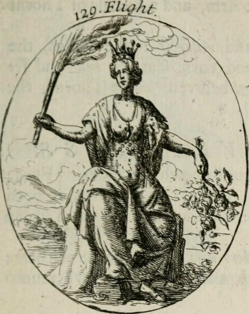 An illustration from Iconologia, or, Moral emblems, 1709, leaf 82