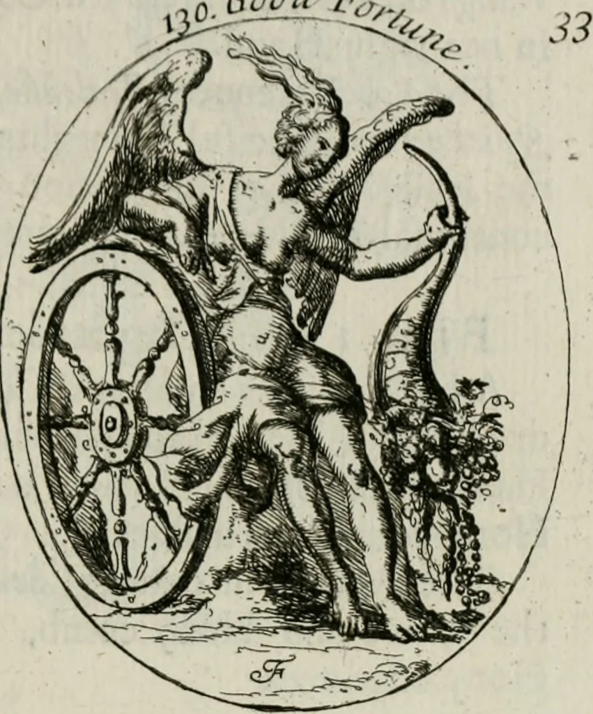 An illustration from Iconologia, or, Moral emblems, 1709, leaf 82