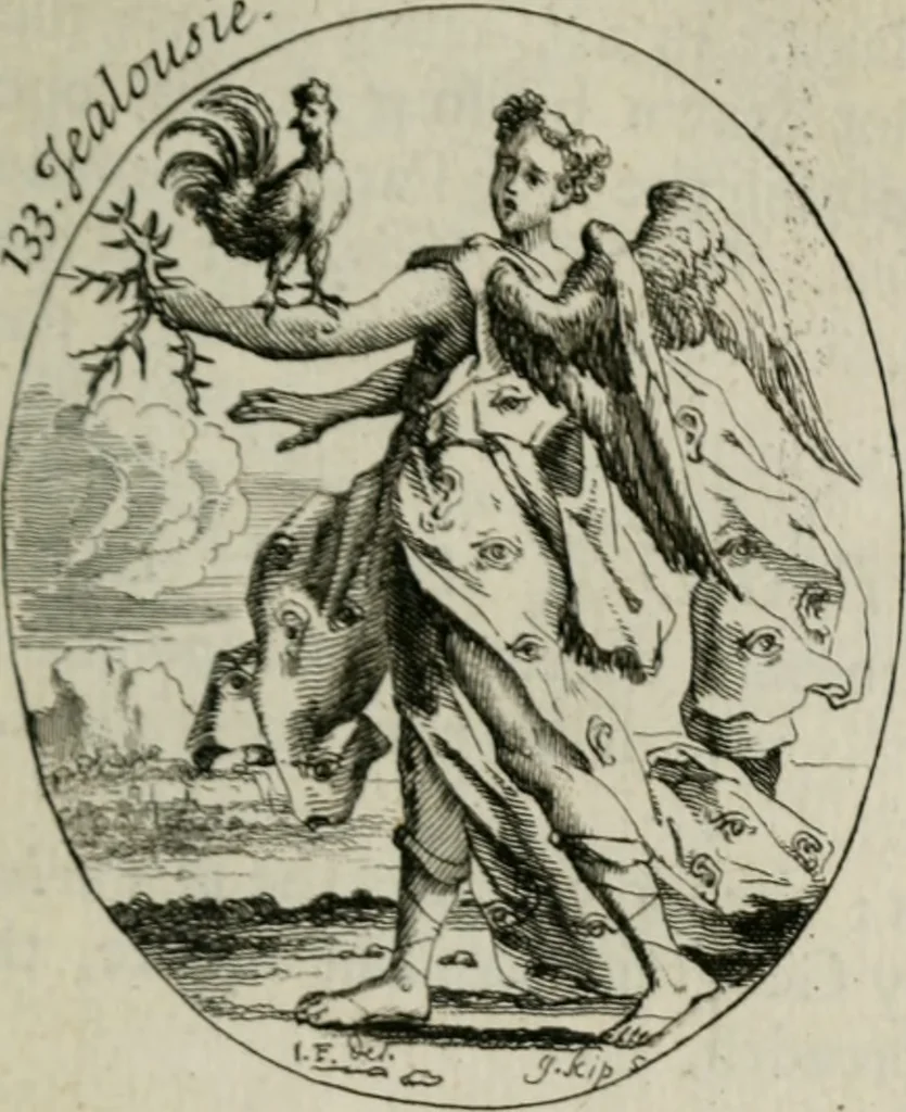 An illustration from Iconologia, or, Moral emblems, 1709, leaf 84