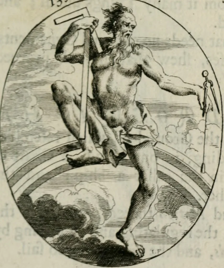 An illustration from Iconologia, or, Moral emblems, 1709, leaf 86