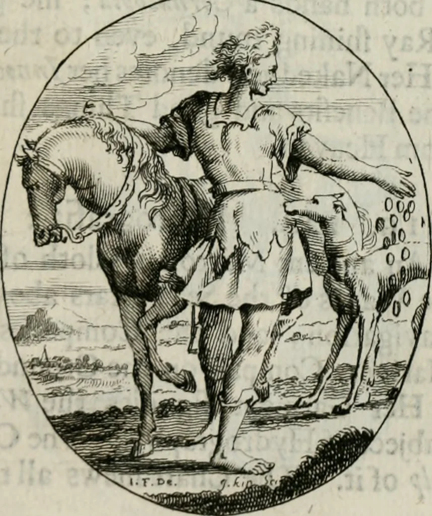 An illustration from Iconologia, or, Moral emblems, 1709, leaf 86