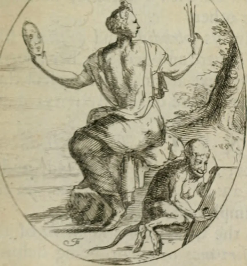 An illustration from Iconologia, or, Moral emblems, 1709, leaf 96