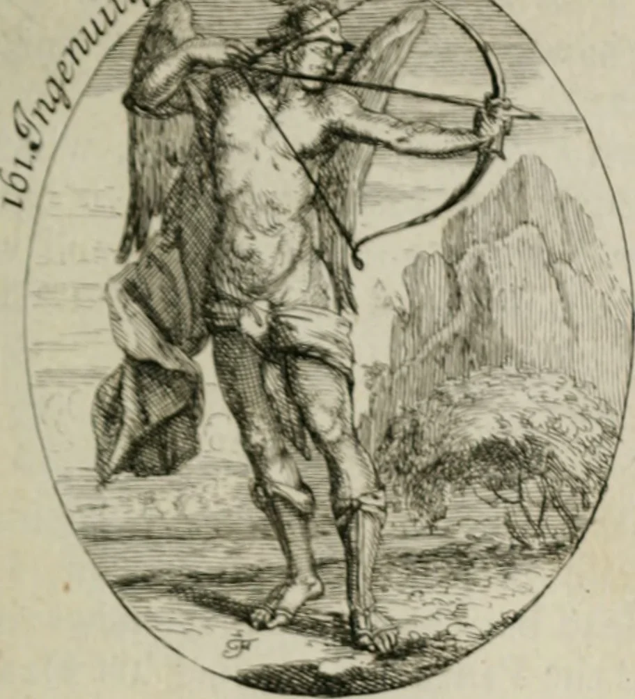 An illustration from Iconologia, or, Moral emblems, 1709, leaf 98