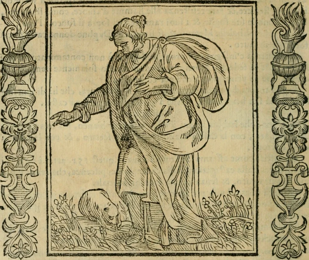 An illustration from Iconologia, ouero Descrittione d'imagini delle virtu', vitij, affetti, passioni humane, corpi celesti, mondo e sue parti., 1611, leaf 111