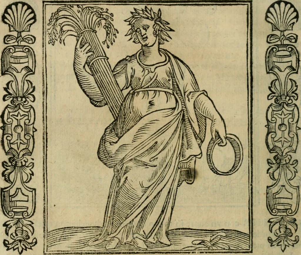 An illustration from Iconologia, ouero Descrittione d'imagini delle virtu', vitij, affetti, passioni humane, corpi celesti, mondo e sue parti., 1611, leaf 131