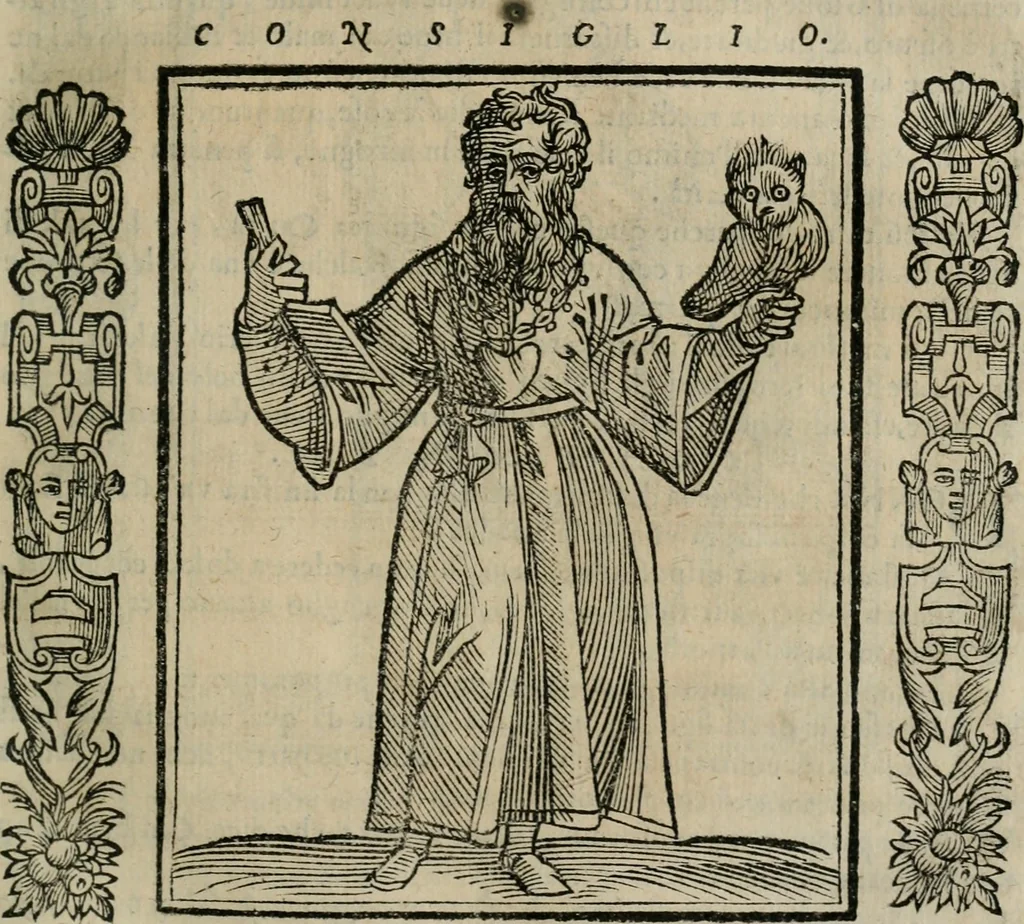An illustration from Iconologia, ouero Descrittione d'imagini delle virtu', vitij, affetti, passioni humane, corpi celesti, mondo e sue parti., 1611, leaf 132
