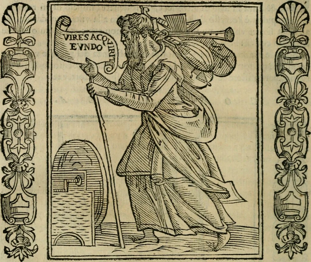 An illustration from Iconologia, ouero Descrittione d'imagini delle virtu', vitij, affetti, passioni humane, corpi celesti, mondo e sue parti., 1611, leaf 135