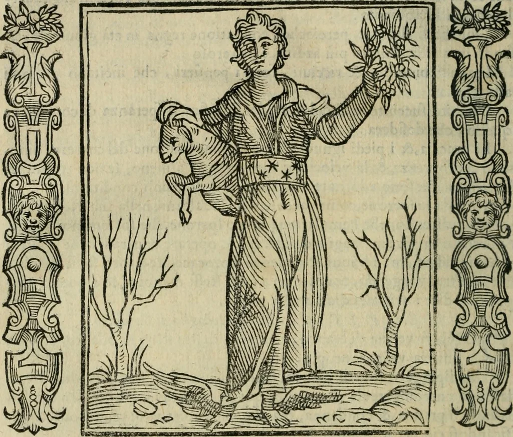 An illustration from Iconologia, ouero Descrittione d'imagini delle virtu', vitij, affetti, passioni humane, corpi celesti, mondo e sue parti., 1611, leaf 177