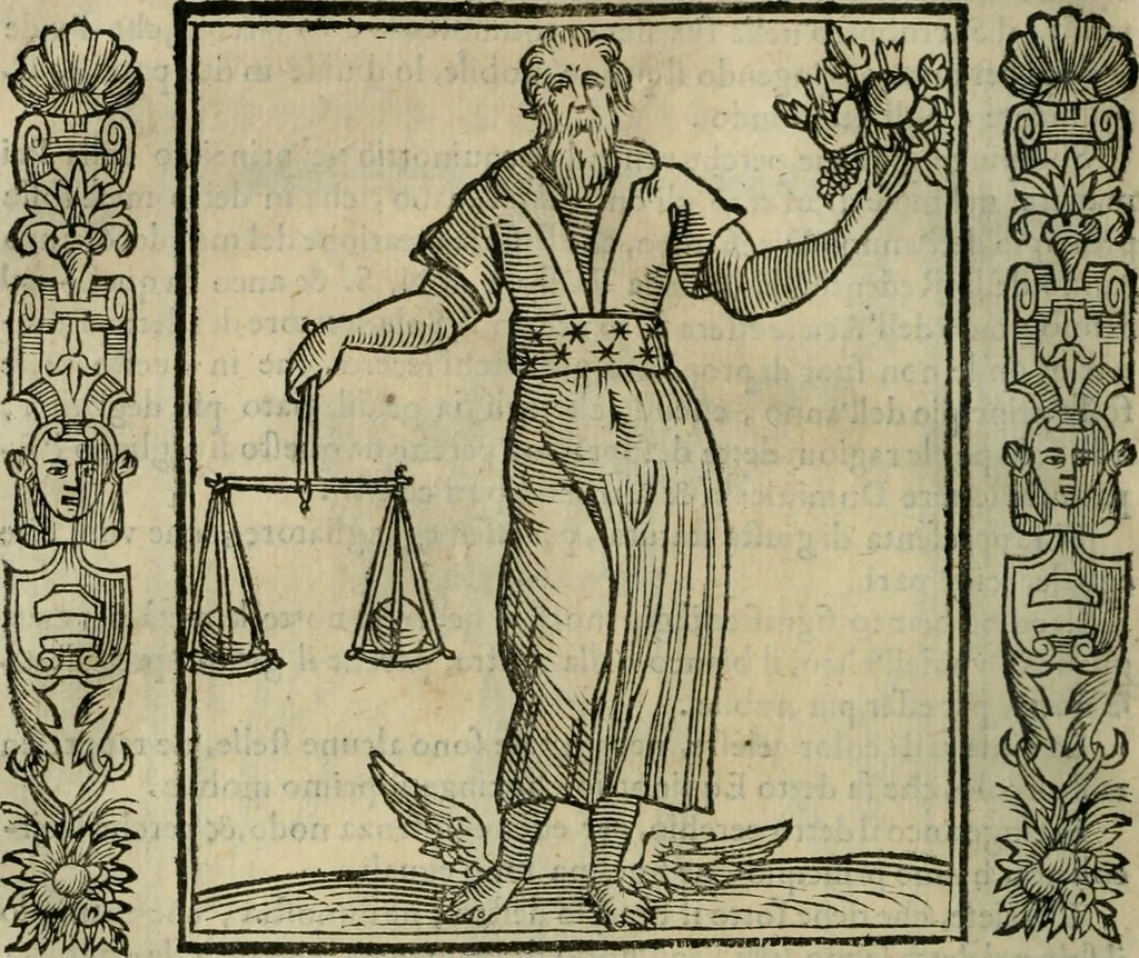 An illustration from Iconologia, ouero Descrittione d'imagini delle virtu', vitij, affetti, passioni humane, corpi celesti, mondo e sue parti., 1611, leaf 179