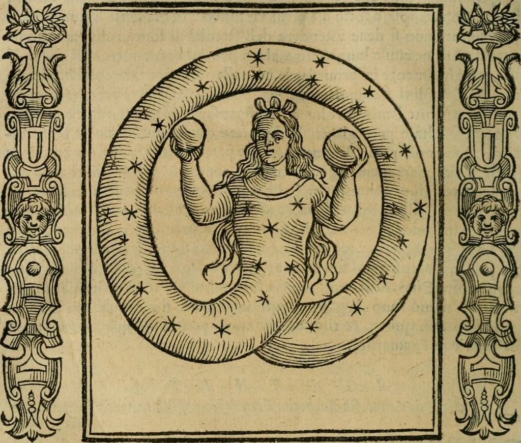 An illustration from Iconologia, ouero Descrittione d'imagini delle virtu', vitij, affetti, passioni humane, corpi celesti, mondo e sue parti., 1611, leaf 187