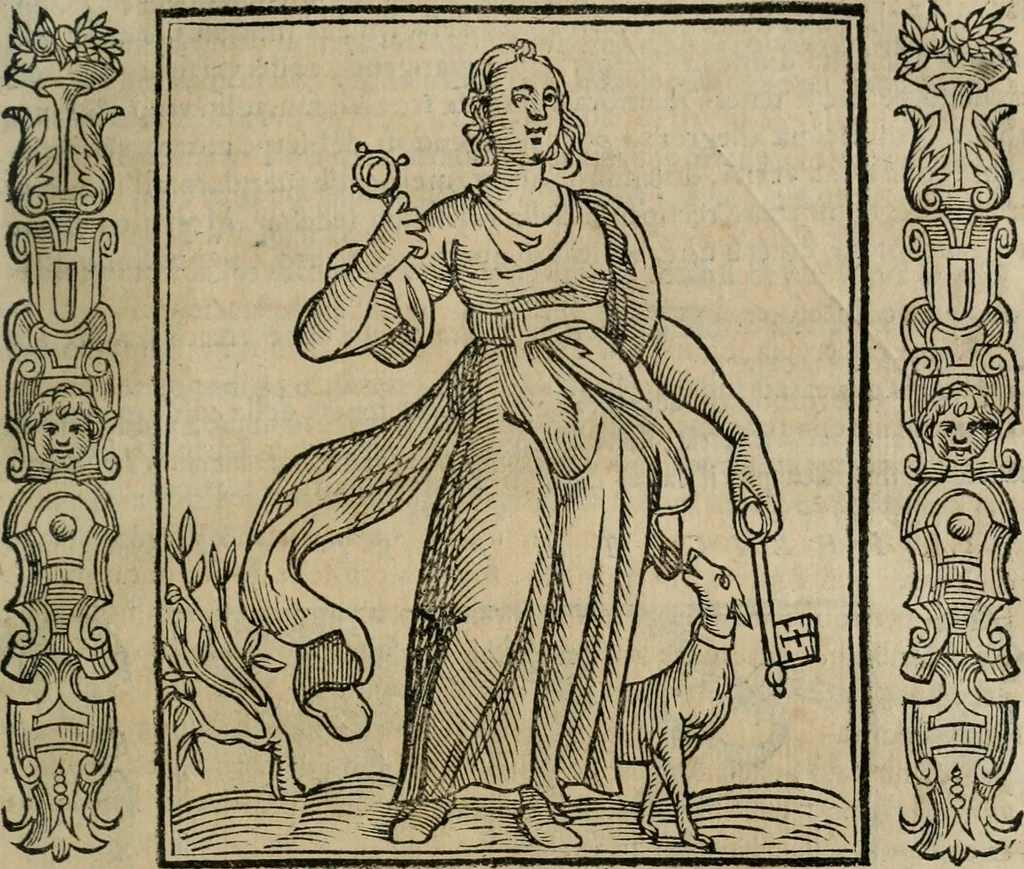 An illustration from Iconologia, ouero Descrittione d'imagini delle virtu', vitij, affetti, passioni humane, corpi celesti, mondo e sue parti., 1611, leaf 200