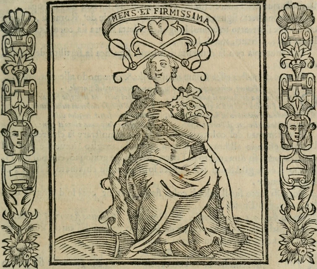 An illustration from Iconologia, ouero Descrittione d'imagini delle virtu', vitij, affetti, passioni humane, corpi celesti, mondo e sue parti., 1611, leaf 204