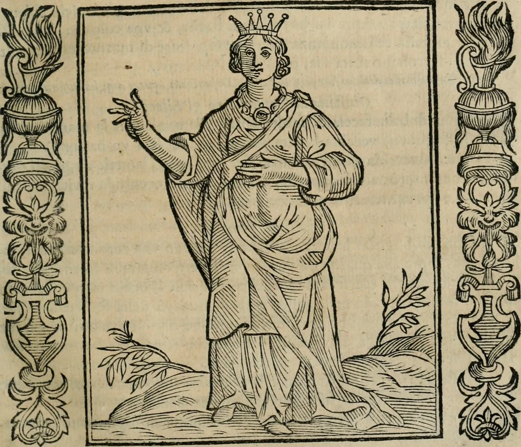 An illustration from Iconologia, ouero Descrittione d'imagini delle virtu', vitij, affetti, passioni humane, corpi celesti, mondo e sue parti., 1611, leaf 236