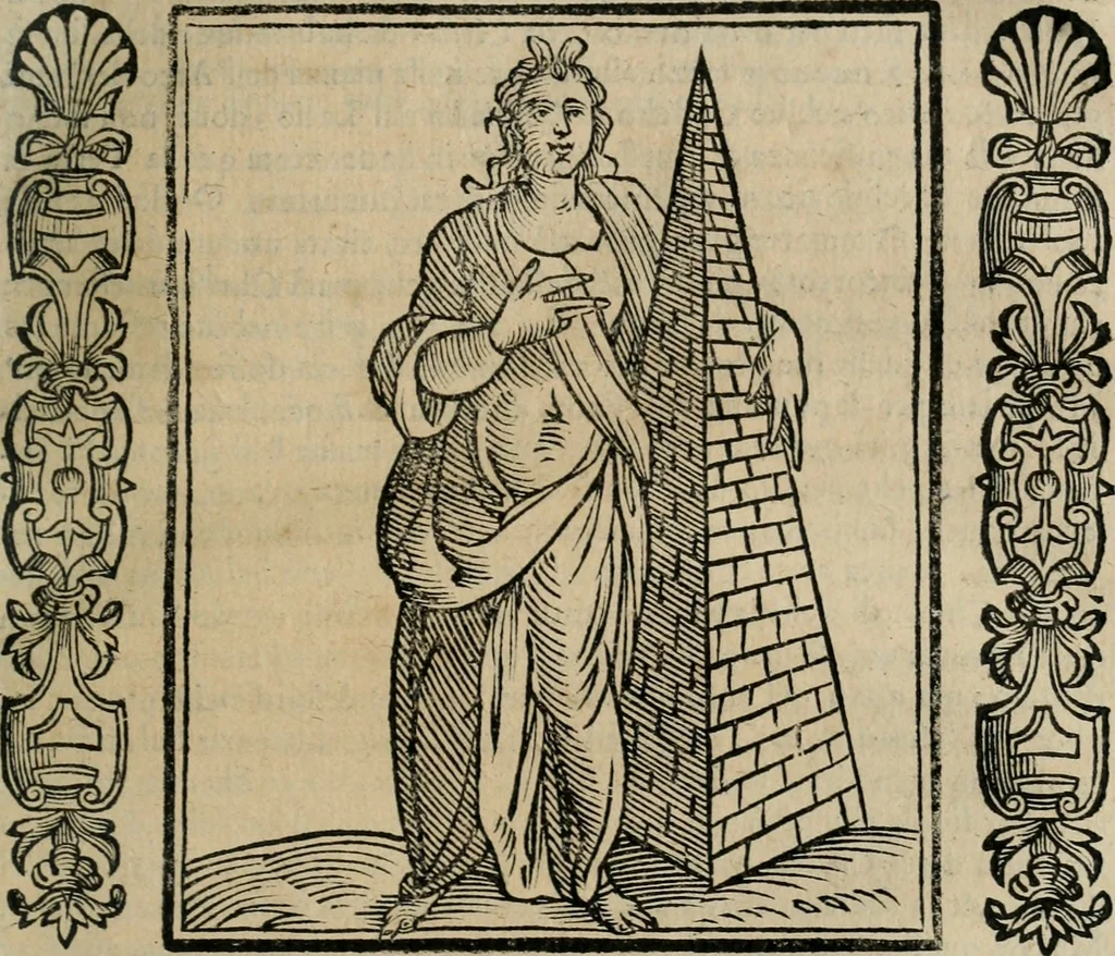 An illustration from Iconologia, ouero Descrittione d'imagini delle virtu', vitij, affetti, passioni humane, corpi celesti, mondo e sue parti., 1611, leaf 240