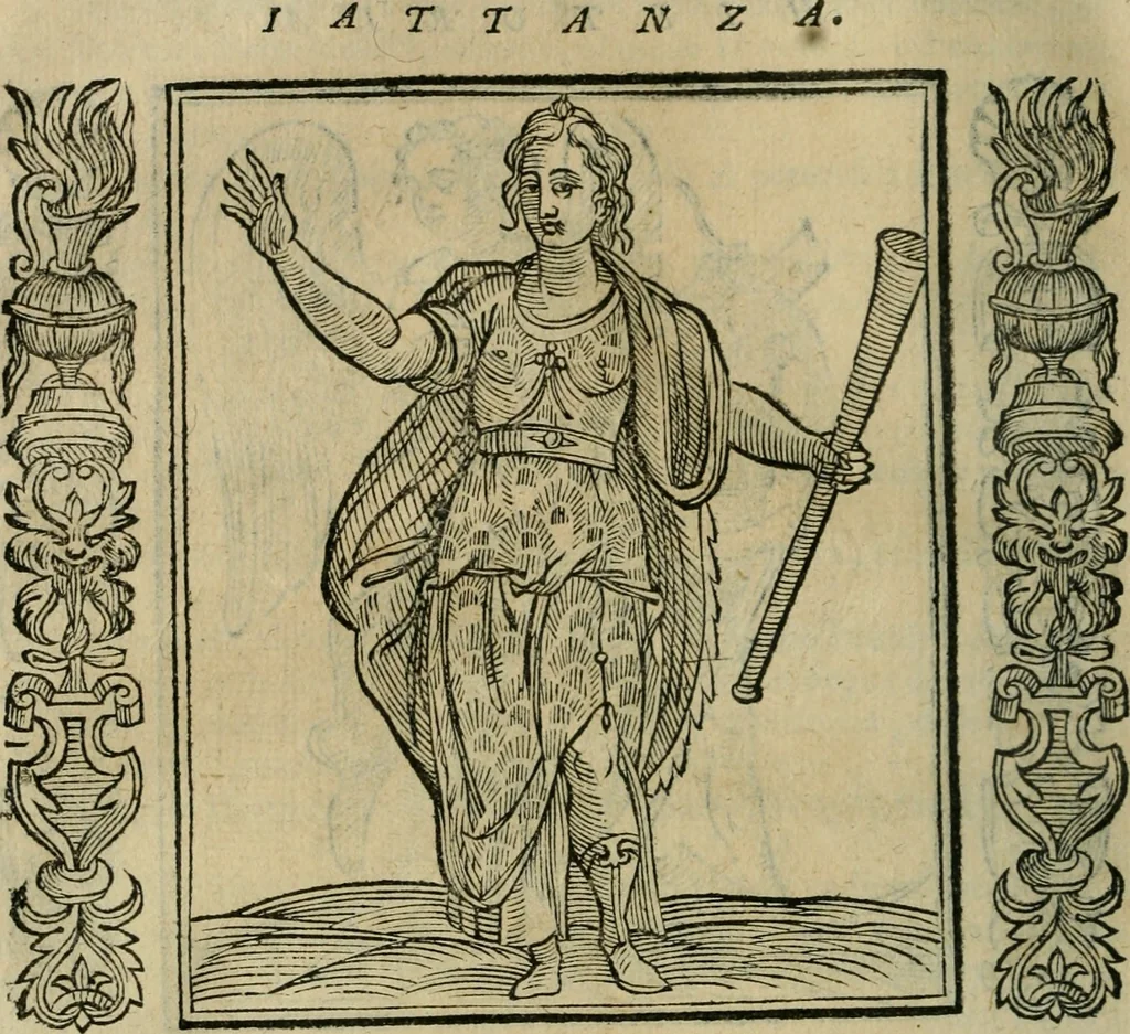 An illustration from Iconologia, ouero Descrittione d'imagini delle virtu', vitij, affetti, passioni humane, corpi celesti, mondo e sue parti., 1611, leaf 271